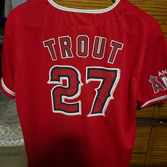 Red Angels Kids Baseball Jersey - Picture 2 of 2
